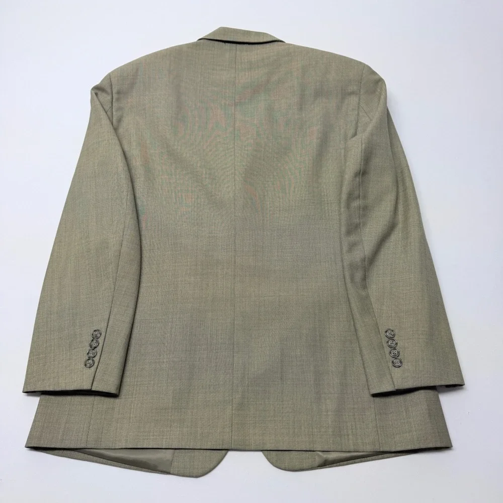 Enrico Gelini Tan Wool Blend 3-Button Blazer Sport Coat Mens 42S
